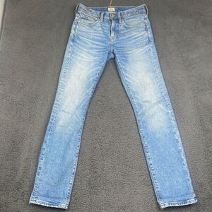 J Crew 770 Jeans Men's 28x32(30x31) Blue Slim Straight Medium Wash Stretch Denim